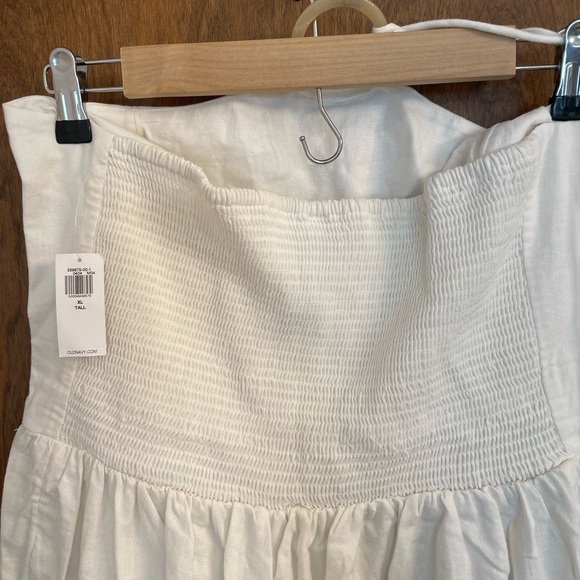 New With Tags Old Navy Halter Top White Linen Romper Size XL Tall - Picture 3 of 8